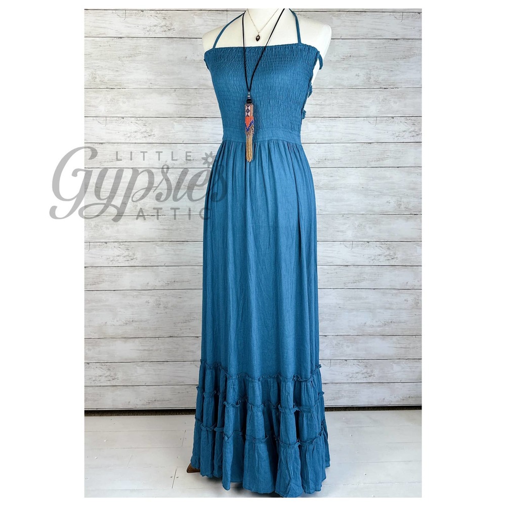 Handmade Tropical Resort Bohemian Maxi Dress - Picture 3 of 13